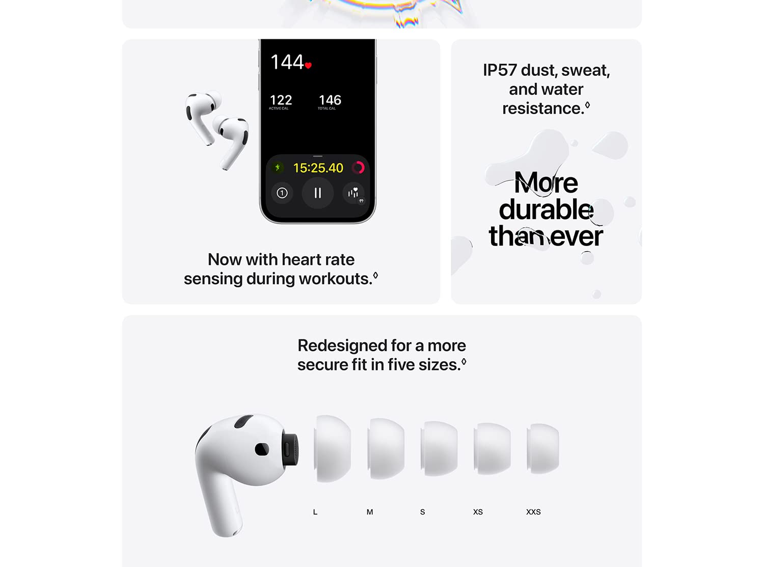 AirPods Pro 3 With MagSafe Charging Case (USB-C) with speaker (White, Active Noise Cancellation,High-Fidelity Sound) With One Year Warranty