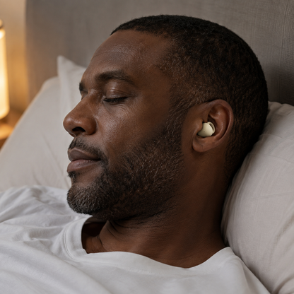Mini Bluetooth 5.3 Sleep Earbuds with Charging Case – Beige
