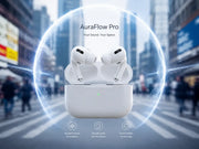 AuraFow pro 3 Wireless Earbuds with Smart ANC, Active Noise Cancelling Bluetooth 5.4 Headphones, Premium Sound Deep Bass, ENC Clear Calls Earphones for iPhone Android